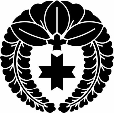 変わり下がり藤に切り竹十字