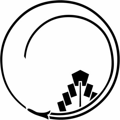 一つ松葉の丸に御幣