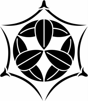 六角松葉に九枚笹・鞠挟み松葉に九枚笹