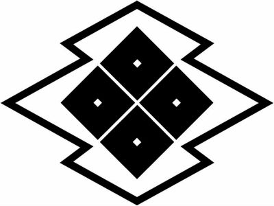 細松皮菱に隅立て四つ目・細陰松皮菱に隅立て四つ目