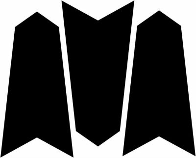 三つ入れ違い矢筈・三つ組み違い矢筈