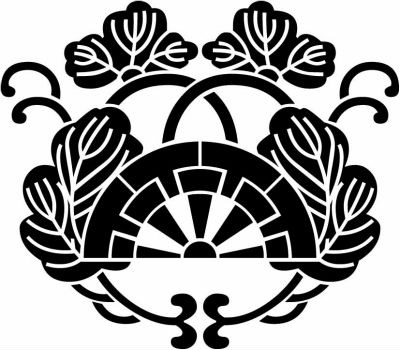 夕顔葉に源氏車・夕顔葉蔓に源氏車