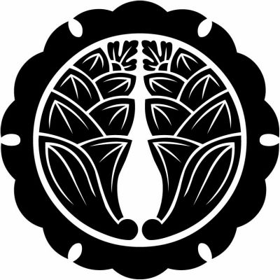 外雪輪に抱き茗荷