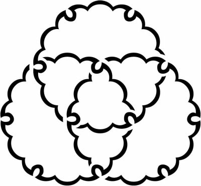 三つ組み合い雪輪・三つ組み雪輪