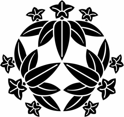 三つ笹竜胆・尻合せ三つ笹竜胆