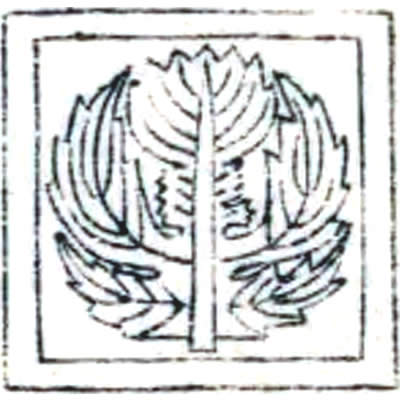 枡形に松浦梶の葉