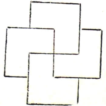 重ね甃・四つ組み石