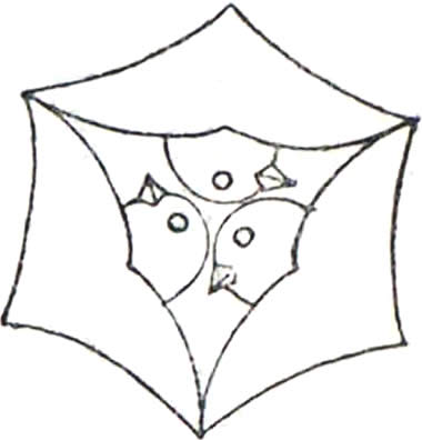 頭合わせ三つ遠雁