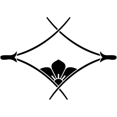 松葉菱に覗き桔梗