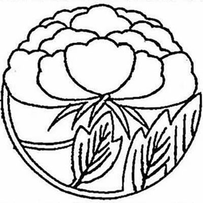 葉敷き牡丹（１）