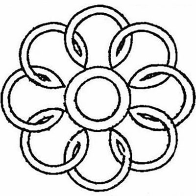 八つ釜敷（八つ結び釜敷）