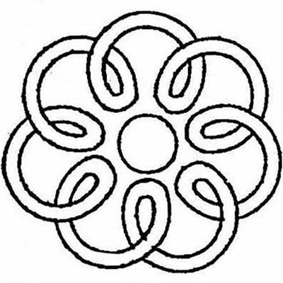 七つ釜敷（七つ結び釜敷）