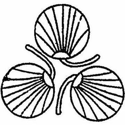 三つ反り柄団扇