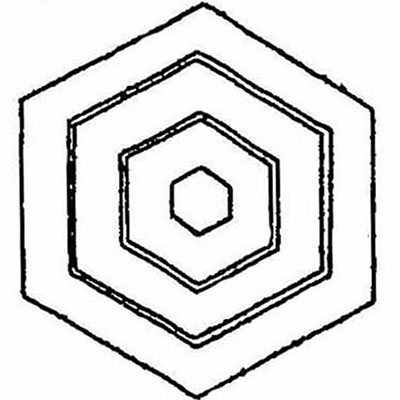 三つ入れ子亀甲