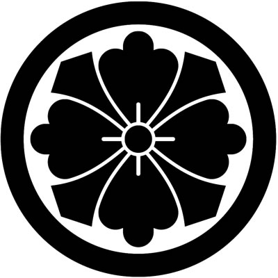 丸に四方剣花菱