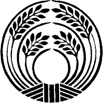 四つ穂結び稲の丸