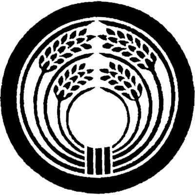 丸に四つ穂稲の丸