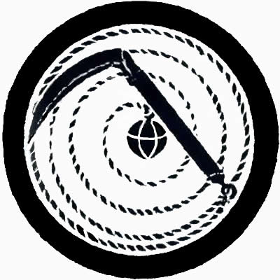 丸に分銅付き一つ鎌