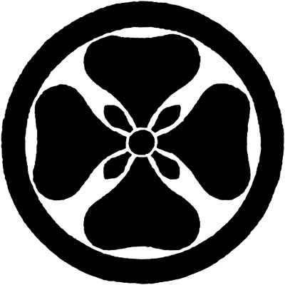 丸に利休四方片喰