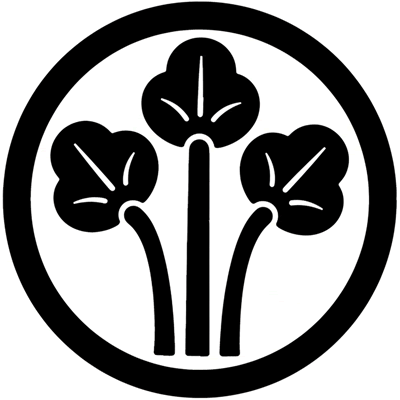 丸に三本つ葵の花