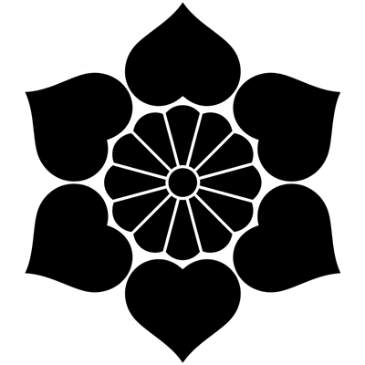 六つ裏葵に十二葉菊