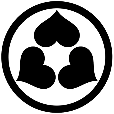 丸に三つ裏葵形
