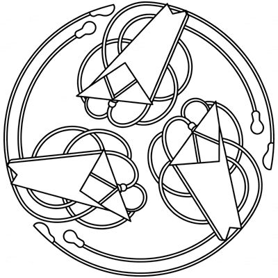 三つ烏帽子の丸