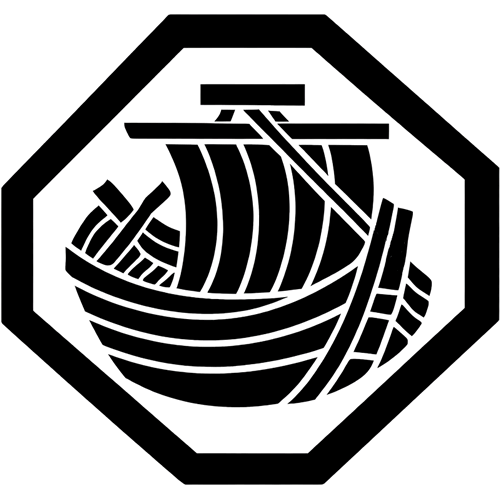 折敷に帆掛け船