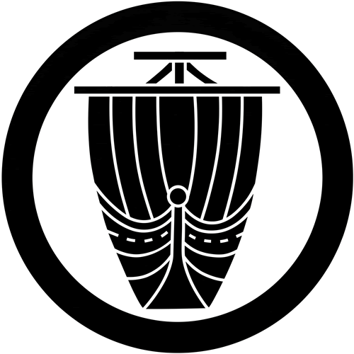 丸に真向かい帆掛け船