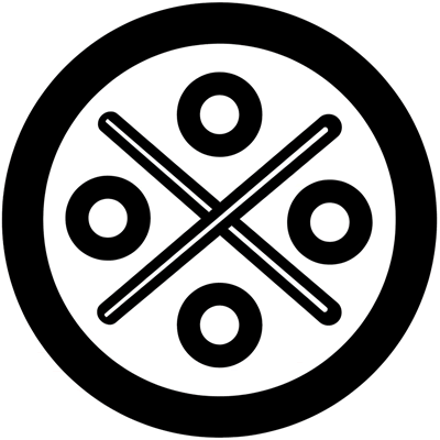 丸に三つ合子に違い箸