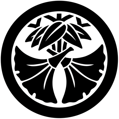 丸に根笹に違い銀杏