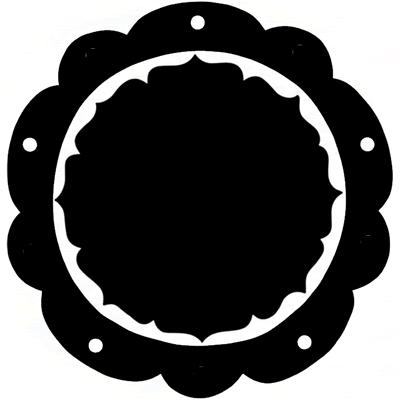 変わり花輪内に神鏡