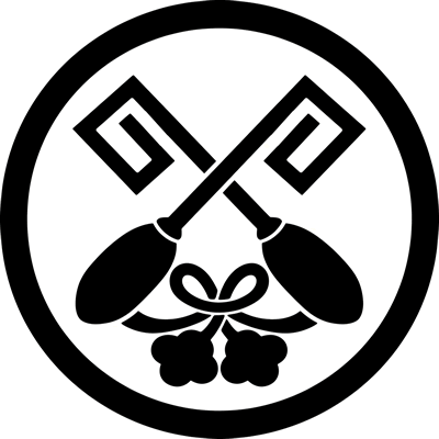 丸に違い結び鍵