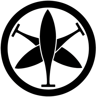 丸に三つ組み櫂（２）