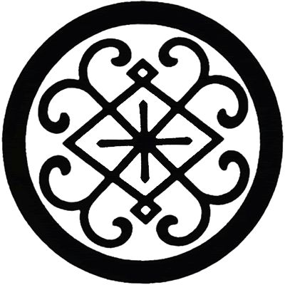 丸に唐草蔓違いに松皮菱