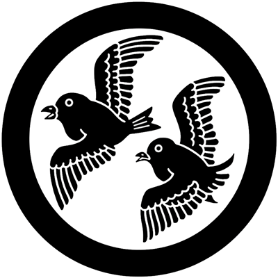 丸に二羽烏