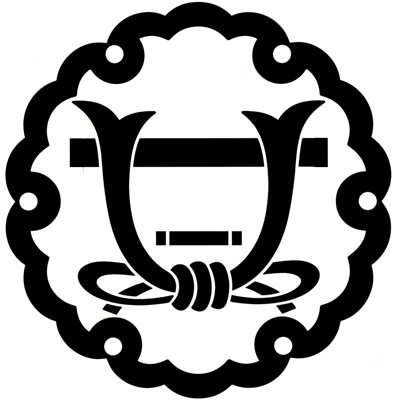 雪輪に結び鍬形に一つ引き