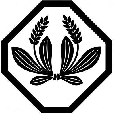 隅切り角に抱き車前草