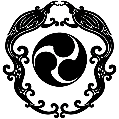 抱き雨竜に左三つ巴／抱き雨龍に左三つ巴