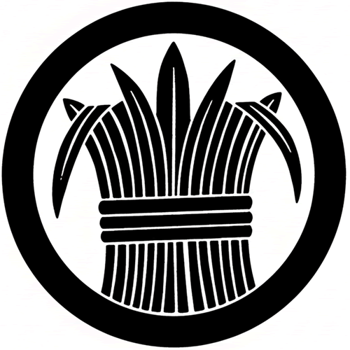 丸に束ね菖蒲（２）