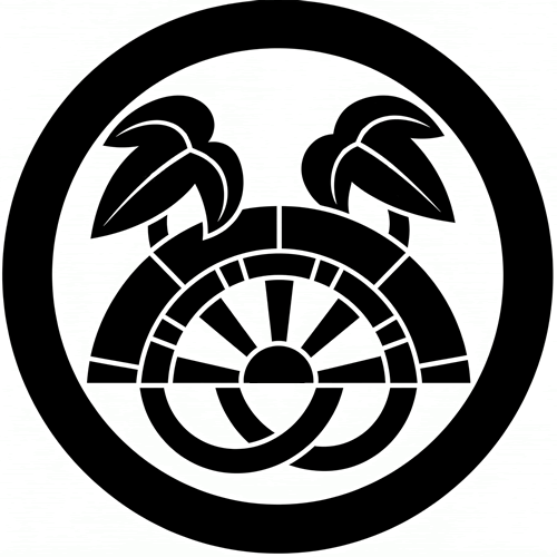 丸に夕顔蔓葉に半源氏車