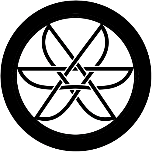 丸に三つ組み合い弓