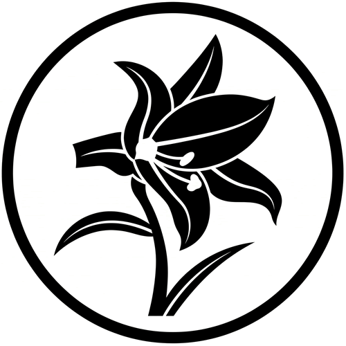 糸輪に百合の花