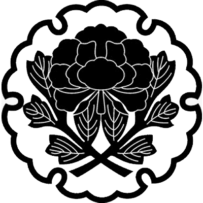 雪輪に違い牡丹