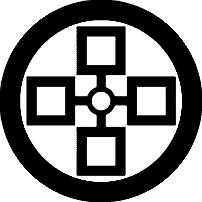 丸に中陰四方千切り