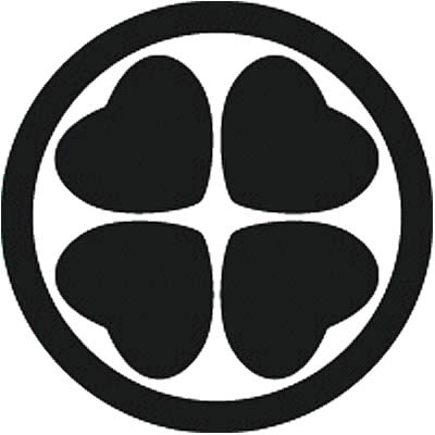 中輪に田字草崩し