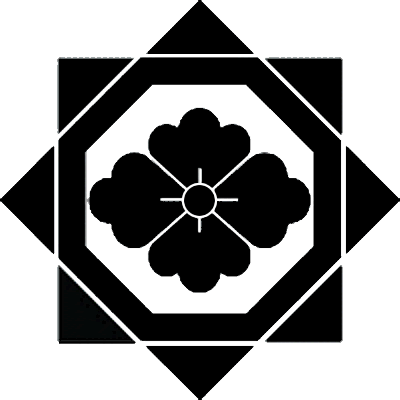 組み合い角に花菱