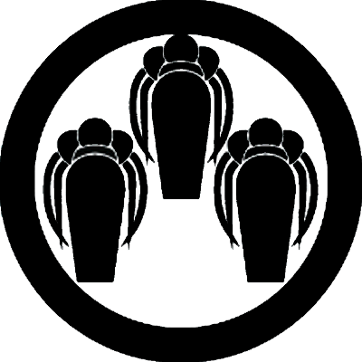 丸に三つ盛り光琳瓶子