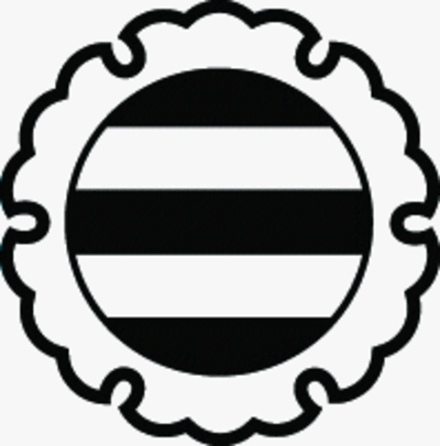 雪輪に石持ち地抜き二つ引き