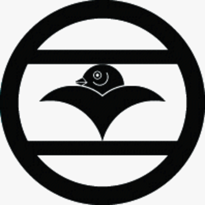 丸に二つ引きに雁金